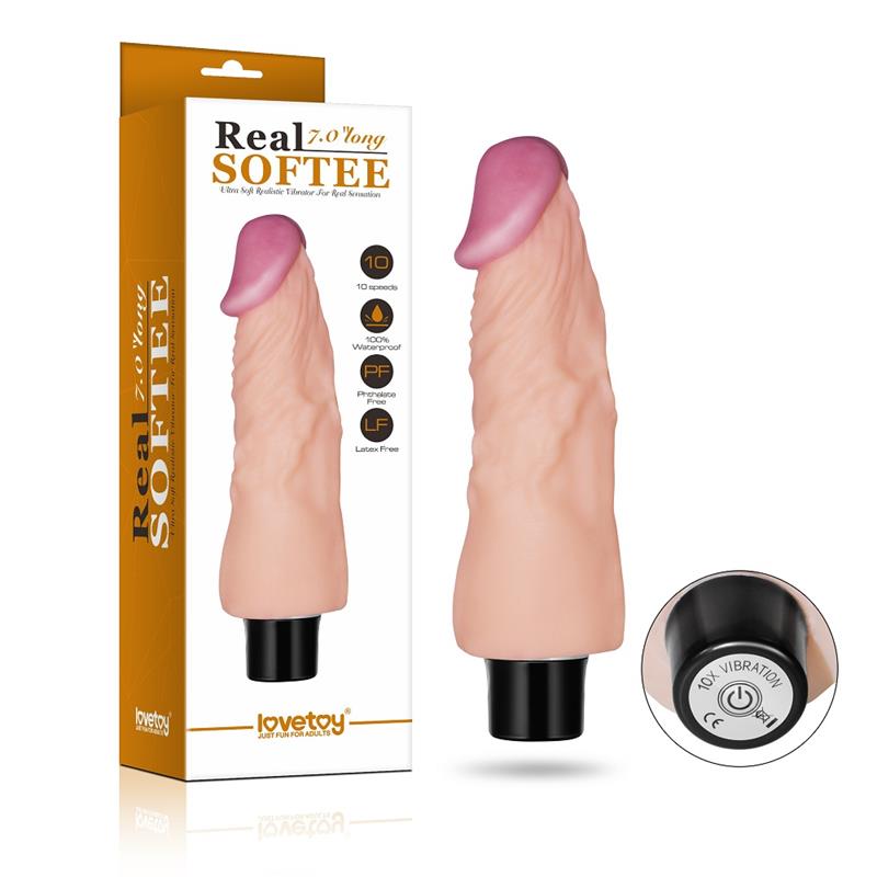 LOVETOY - VIBRADOR REAL SOFTEE 7 NATURAL
