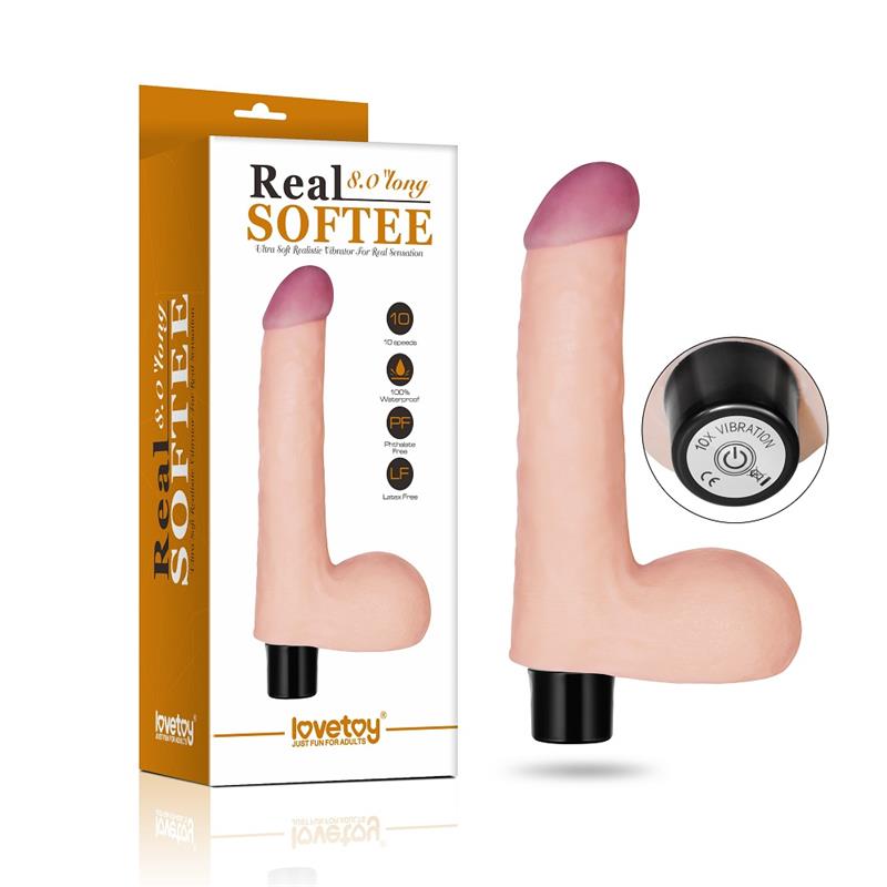 LOVETOY - VIBRADOR REAL SOFTEE 8 NATURAL