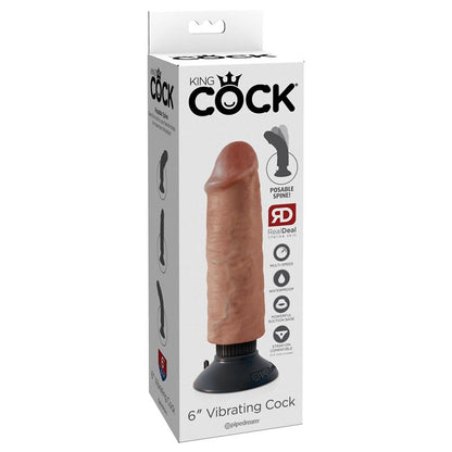 KING COCK - VIBRADOR REALISTA 6 BRONCEADO