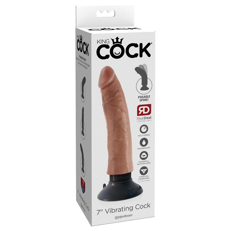 KING COCK - VIBRADOR REALISTA  7 BRONCEADO
