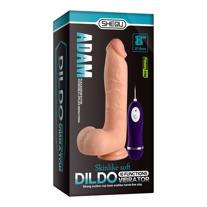 SHEQU - VIBRADOR REALISTA CONTROL REMOTO ADAM 21 CM