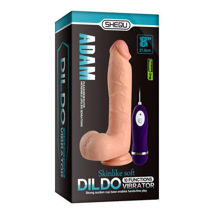 SHEQU - VIBRADOR REALISTA CONTROL REMOTO ADAM 21 CM