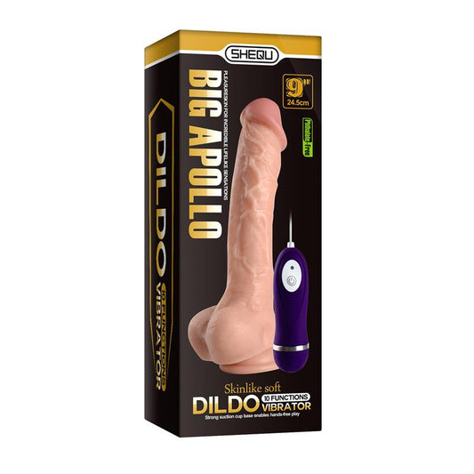 SHEQU - VIBRADOR REALISTA CONTROL REMOTO APOLO 24.5 CM