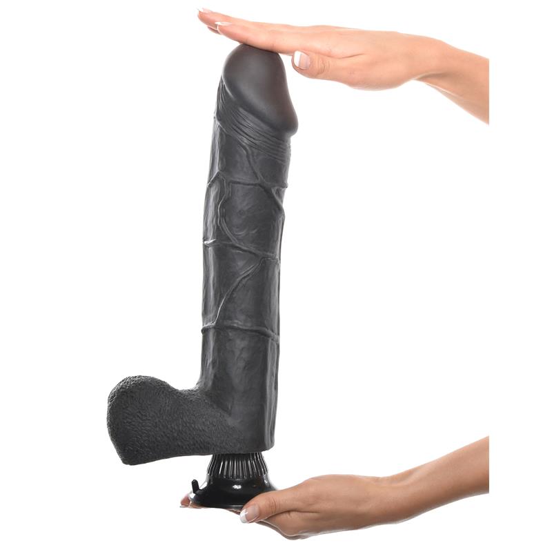 REAL FEEL DELUXE - VIBRADOR REALISTA NO. 12 30,5 CM NEGRO