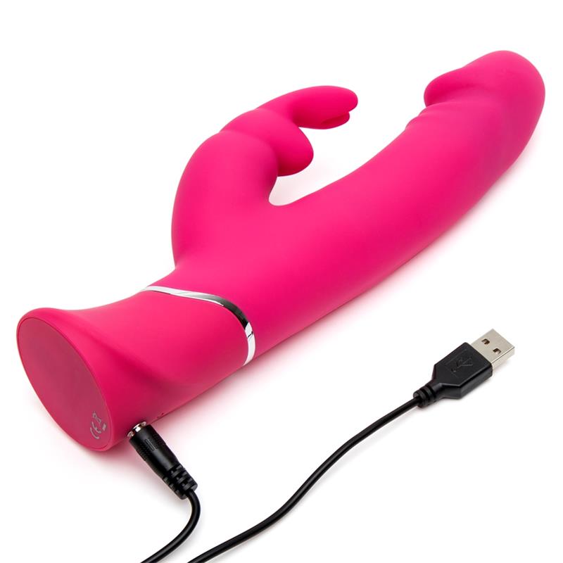 HAPPY RABBIT - VIBRADOR REALISTIC DUAL DENSITY RABBIT ROSA