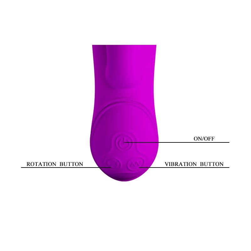 PRETTYLOVE - VIBRADOR ROTADOR MYSTIC COLOR PÚRPURA