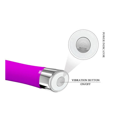 PRETTYLOVE - VIBRADOR SAMPSON SILICONA PURPURA