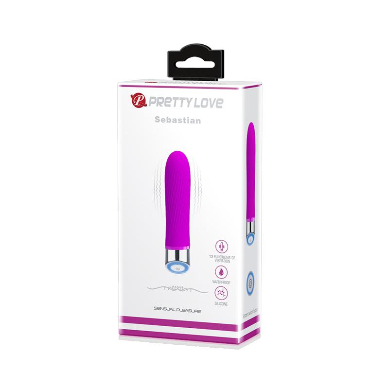 PRETTYLOVE - VIBRADOR SEBASTIAN SILICONA PURPURA