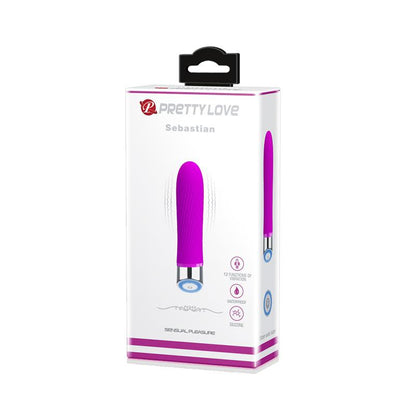 PRETTYLOVE - VIBRADOR SEBASTIAN SILICONA PURPURA