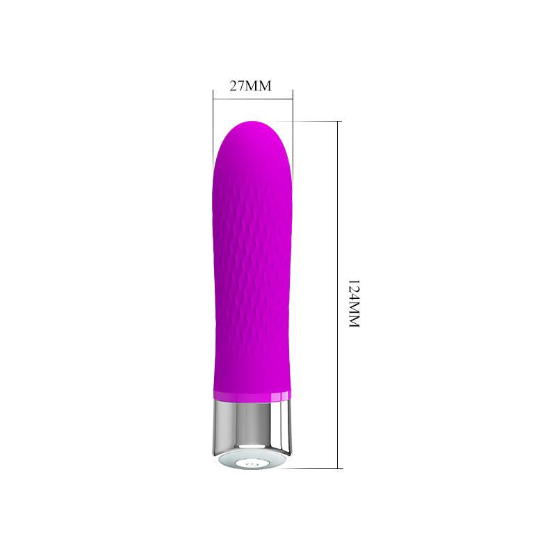 PRETTYLOVE - VIBRADOR SEBASTIAN SILICONA PURPURA