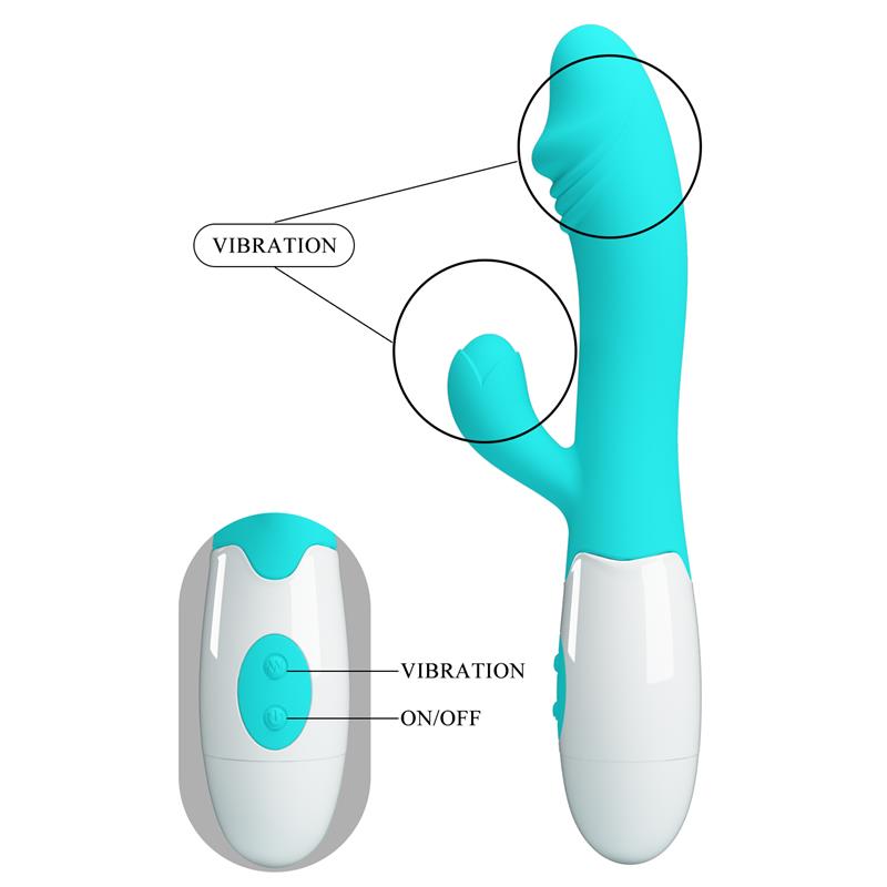 PRETTYLOVE - VIBRADOR SNAPPY 30 FUNCIONES AZUL