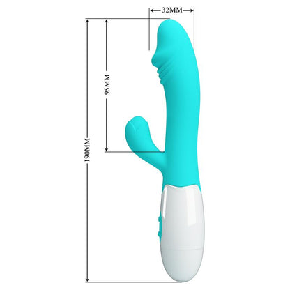 PRETTYLOVE - VIBRADOR SNAPPY 30 FUNCIONES AZUL