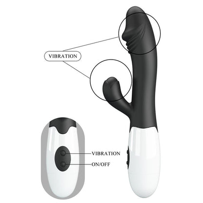 PRETTYLOVE - VIBRADOR SNAPPY 30 FUNCIONES NEGRO