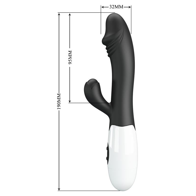 PRETTYLOVE - VIBRADOR SNAPPY 30 FUNCIONES NEGRO