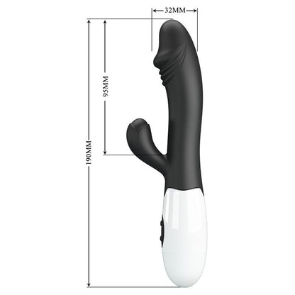 PRETTYLOVE - VIBRADOR SNAPPY 30 FUNCIONES NEGRO