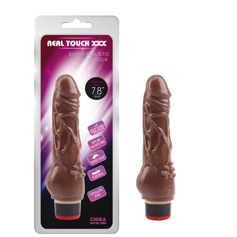 CHISA - VIBRADOR T-SKIN 7.8" MARRON