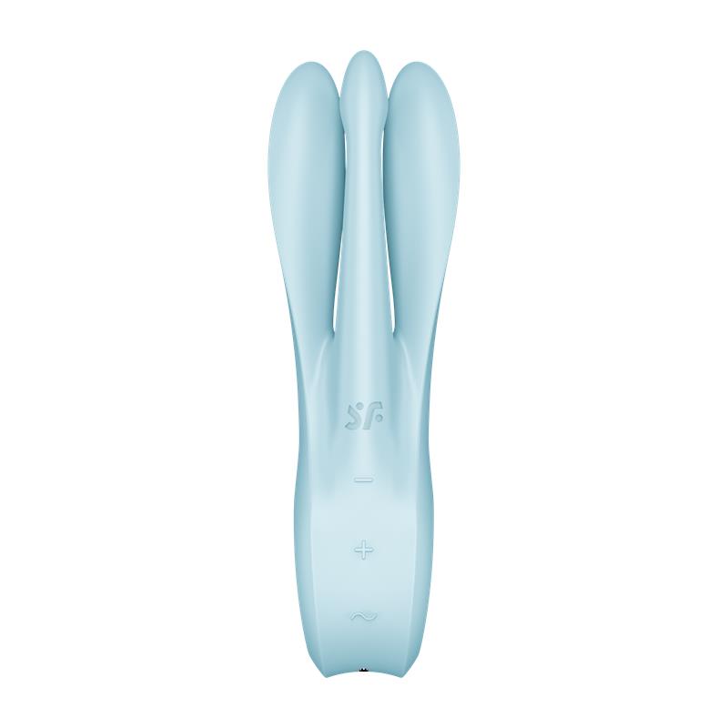 SATISFYER - VIBRADOR THREESOME 1 LIGHT AZUL