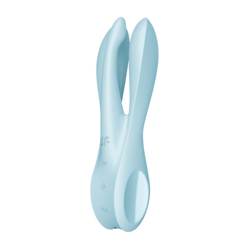 SATISFYER - VIBRADOR THREESOME 1 LIGHT AZUL
