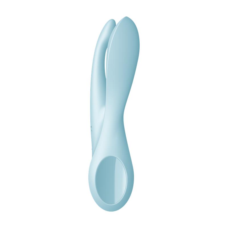 SATISFYER - VIBRADOR THREESOME 1 LIGHT AZUL