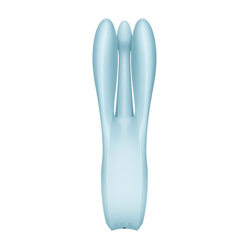 SATISFYER - VIBRADOR THREESOME 1 LIGHT AZUL