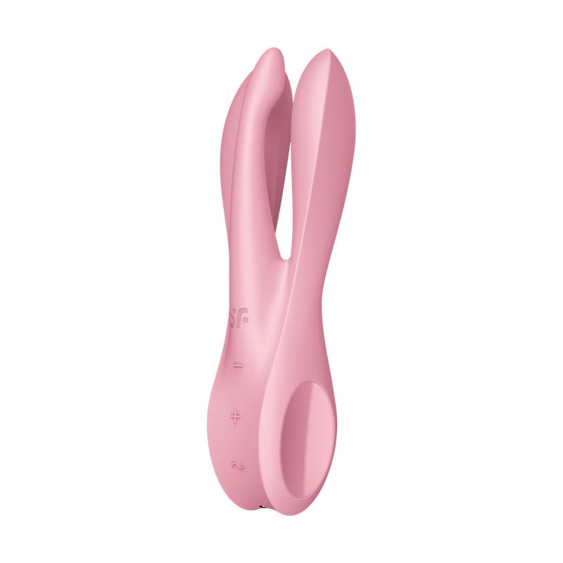SATISFYER - VIBRADOR THREESOME 1 ROSA