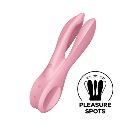 SATISFYER - VIBRADOR THREESOME 1 ROSA