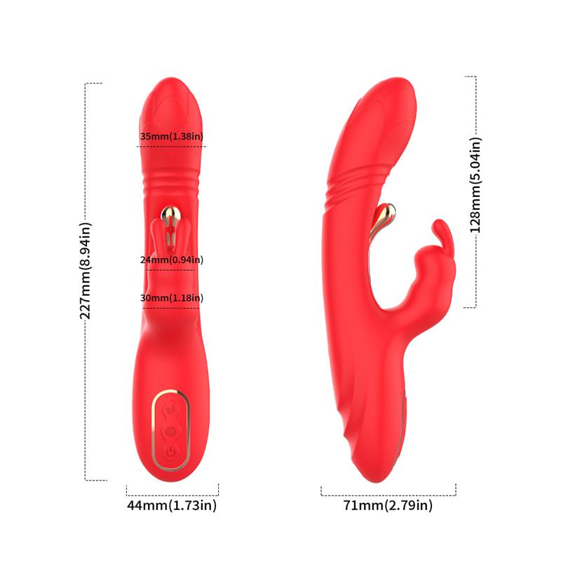 URBAN SKY - VIBRADOR TICKLER CON THRUSTING SILICONA LÍQUIDA