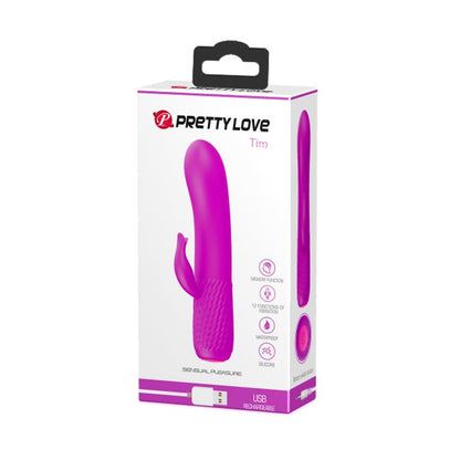 PRETTYLOVE - VIBRADOR TIM USB SILICONA PURPURA