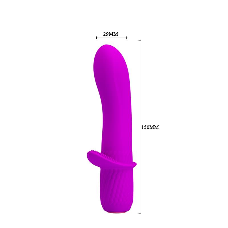 PRETTYLOVE - VIBRADOR TROY USB SILICONE PURPURA