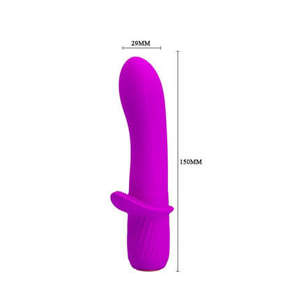 PRETTYLOVE - VIBRADOR TROY USB SILICONE PURPURA