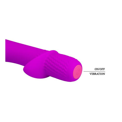 PRETTYLOVE - VIBRADOR TROY USB SILICONE PURPURA