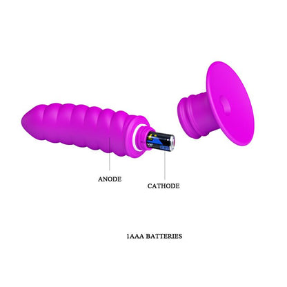 PRETTYLOVE - VIBRADOR TWIST PLUG ANAL PÚRPURA