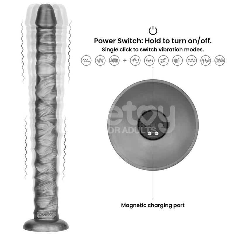 LOVETOY - VIBRAX SLIDER DILDO ANAL CON VIBRACIÓN KING SIZED 16