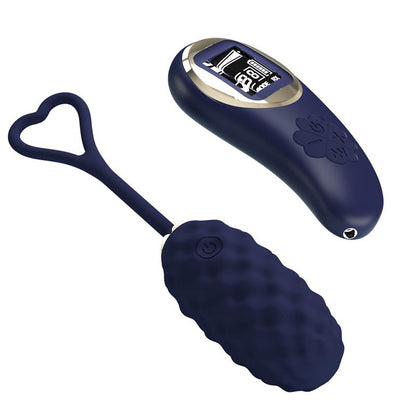 PRETTYLOVE - VIVIAN HUEVO VIBRADOR CON CONTROL REMOTO CON PANTALLA DIGITAL AZUL