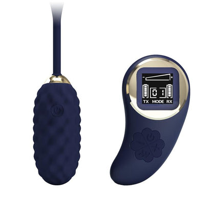 PRETTYLOVE - VIVIAN HUEVO VIBRADOR CON CONTROL REMOTO CON PANTALLA DIGITAL AZUL
