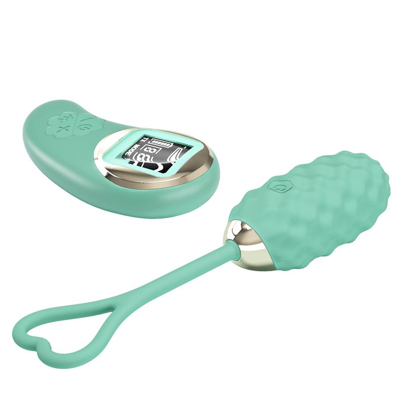 PRETTYLOVE - VIVIAN HUEVO VIBRADOR CON CONTROL REMOTO PANTALLA DIGITAL VERDE