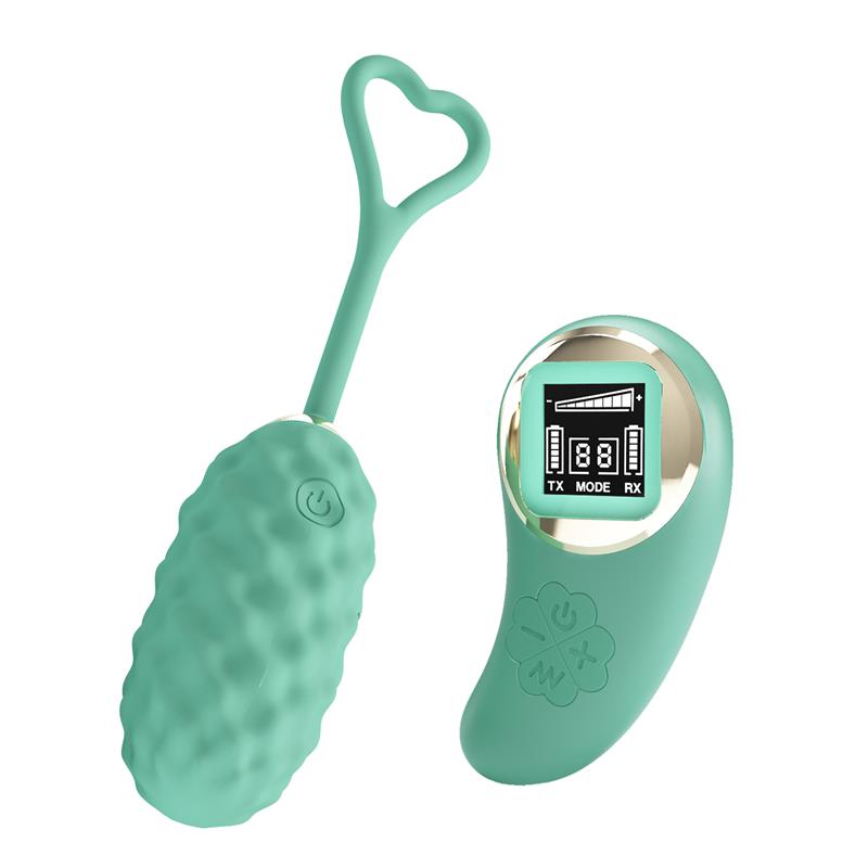 PRETTYLOVE - VIVIAN HUEVO VIBRADOR CON CONTROL REMOTO PANTALLA DIGITAL VERDE