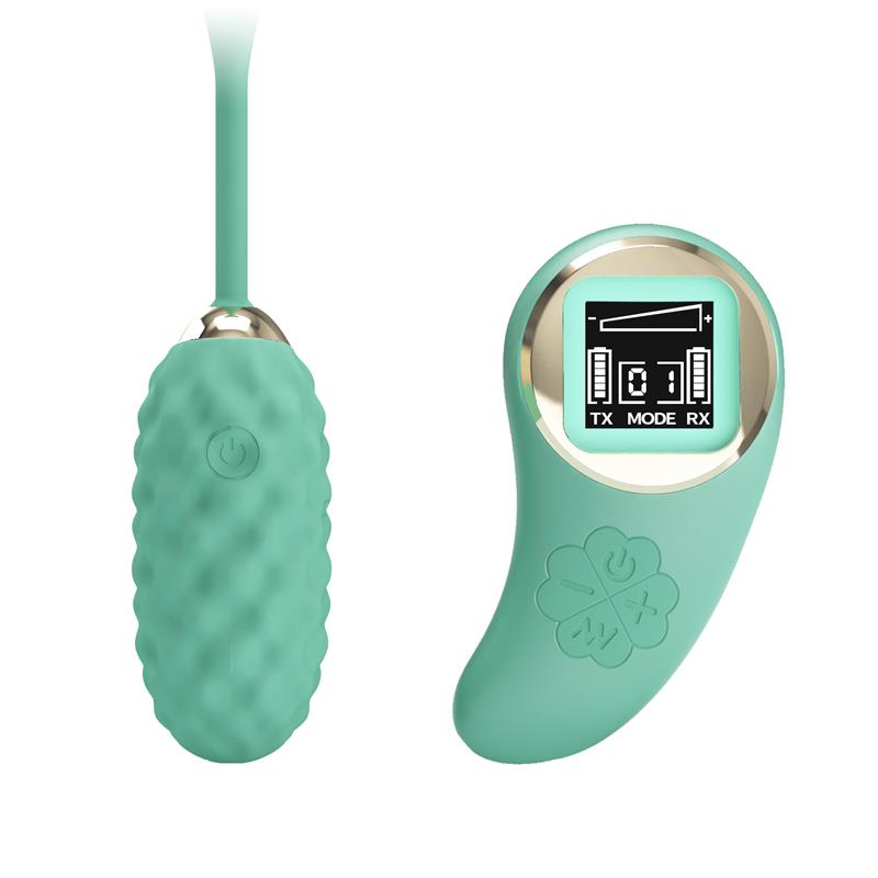 PRETTYLOVE - VIVIAN HUEVO VIBRADOR CON CONTROL REMOTO PANTALLA DIGITAL VERDE