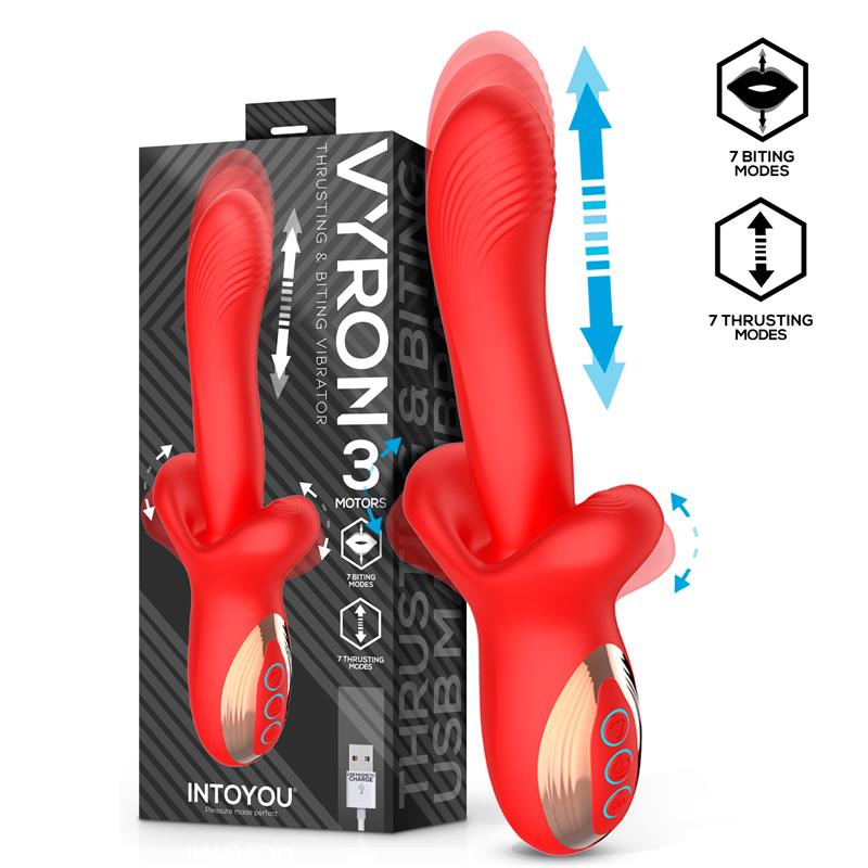 INTOYOU - VYRON VIBRADOR CON THRUSTING Y BITING (MORDISQUEO)