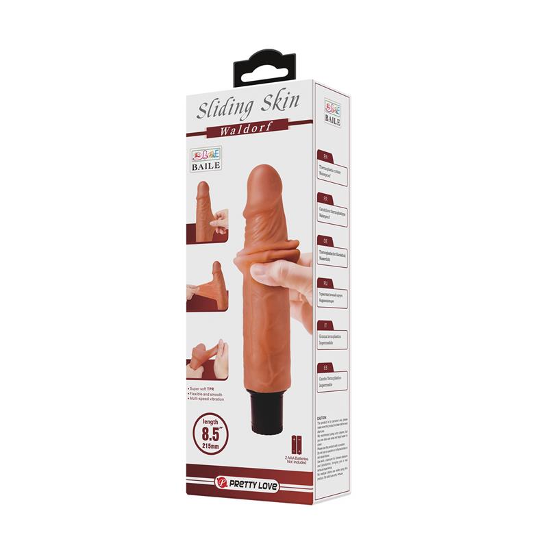 PRETTYLOVE - WALDORF DILDO CON PIEL RETRACTIL 8,5