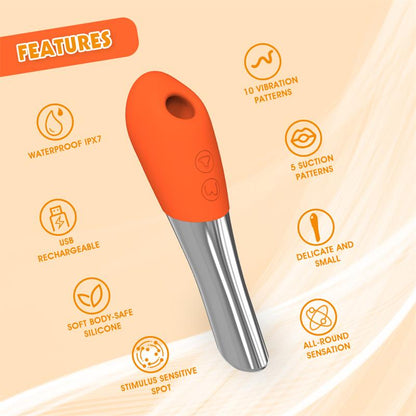 CHISA - WALLOW SUCCIONADOR DE CLÍTORIS CON VIBRACIÓN