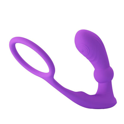 PRETTYLOVE - WARREN PLUG ANAL Y ANILLO PARA EL PENE CON VIBRACIÓN Y PULSACIÓN A CONTROL REMOTO