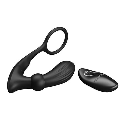 PRETTYLOVE - WARREN PLUG ANAL Y ANILLO PARA EL PENE CON VIBRACIÓN Y PULSACIÓN A CONTROL REMOTO