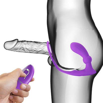 PRETTYLOVE - WARREN PLUG ANAL Y ANILLO PARA EL PENE CON VIBRACIÓN Y PULSACIÓN A CONTROL REMOTO