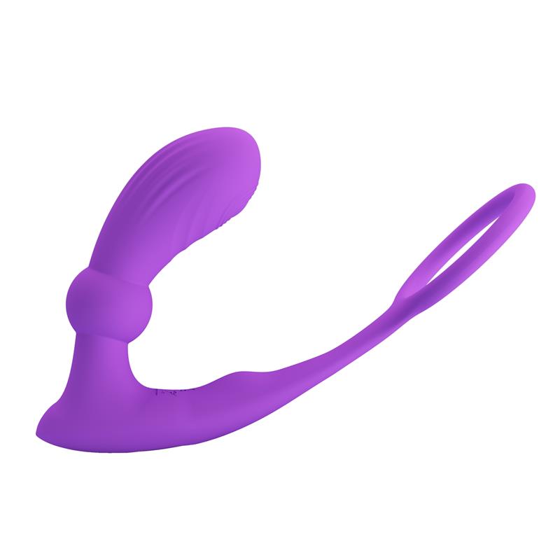 PRETTYLOVE - WARREN PLUG ANAL Y ANILLO PARA EL PENE CON VIBRACIÓN Y PULSACIÓN A CONTROL REMOTO