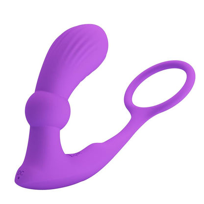 PRETTYLOVE - WARREN PLUG ANAL Y ANILLO PARA EL PENE CON VIBRACIÓN Y PULSACIÓN A CONTROL REMOTO