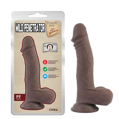 CHISA - WILD PENETRATOR DILDO DUAL DENSITY MARRÓN 21.5CM