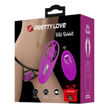 PRETTYLOVE - WILD RABBIT ESTIMULADOR PARA BRAGUITA CON CONTROL REMOTO