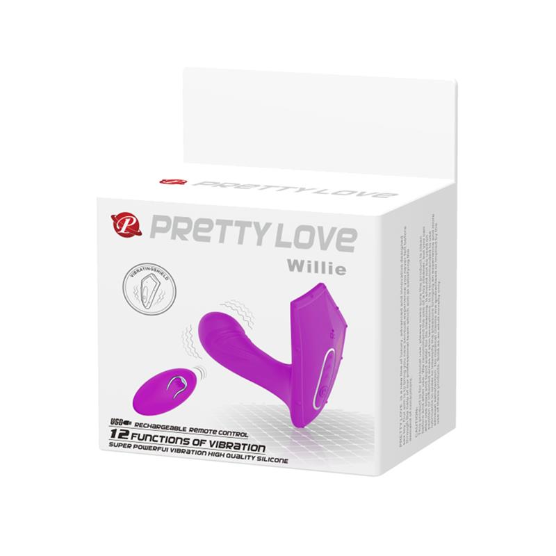 PRETTYLOVE - WILLIE ESTIMULADOR CON CONTROL REMOTO ROSA