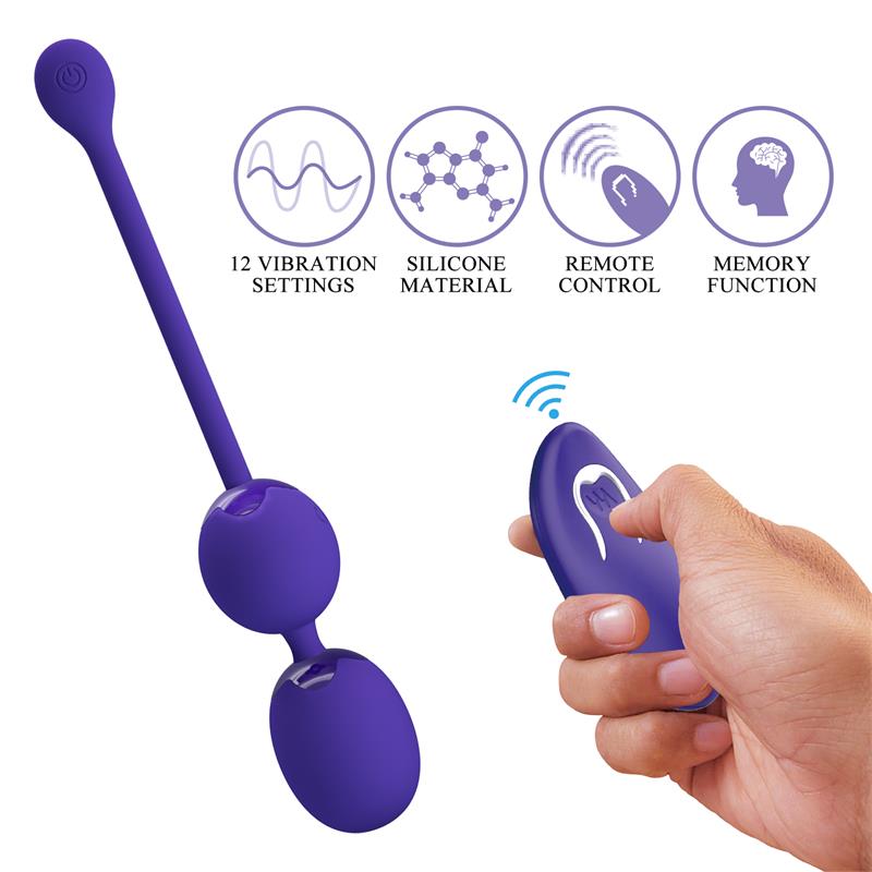 PRETTYLOVE - WILLIE YOUTH BOLAS KEGEL CON VIBRACIÓN Y CONTROL REMOTO